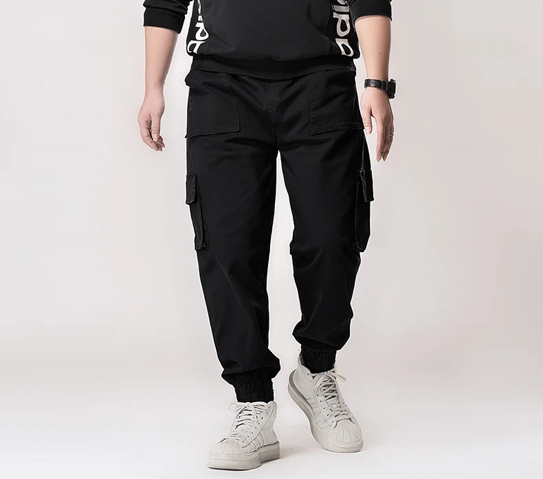 Плюс 7XL 6XL хип уличная одежда длиной до бедер мужские камуфляжные штаны для бега мужские брюки карго Брюки эластичный пояс шаровары для мужчин