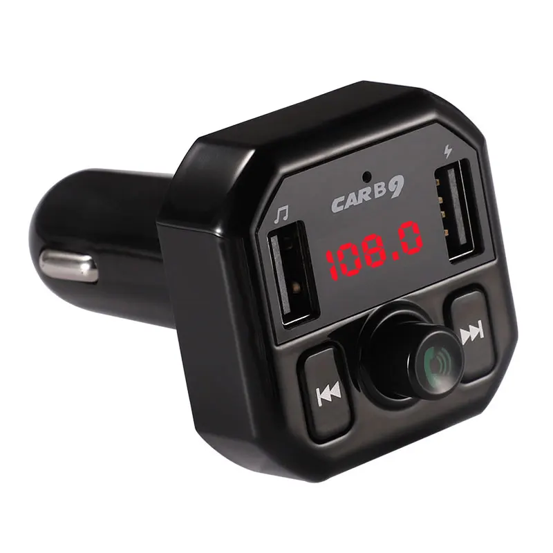 Черный Fm-передатчик Bluetooth Handsfree автомобильный комплект fm-модулятор автомобильный аудио TF/USB MP3-плеер с 3.1A Быстрая зарядка двойной USB Автомобильное зарядное устройство - Название цвета: Черный