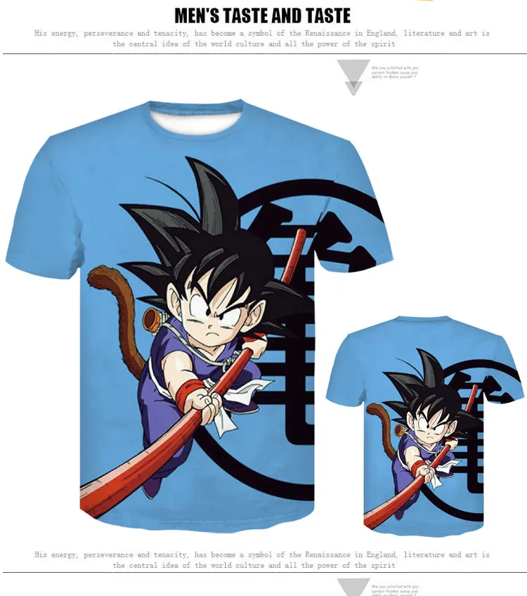 Манга dragon ball z Super Saiyan Son Goku, аниме, летняя 3D печать, новинка, модные футболки, топы для мужчин/мальчиков, мультяшная Повседневная футболка