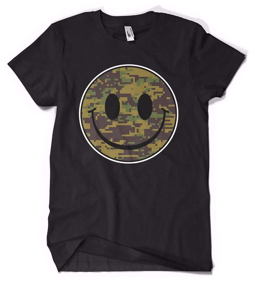 Лидер продаж модные с круглым вырезом Для мужчин футболка цифровой камуфляж