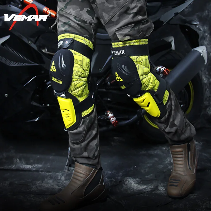 

Vemar Motorcycle Protection Knee Protector Pads Scooter Motocross Gear Combo Skiing Skating PP Shell MX Joelheira Moto Espalda