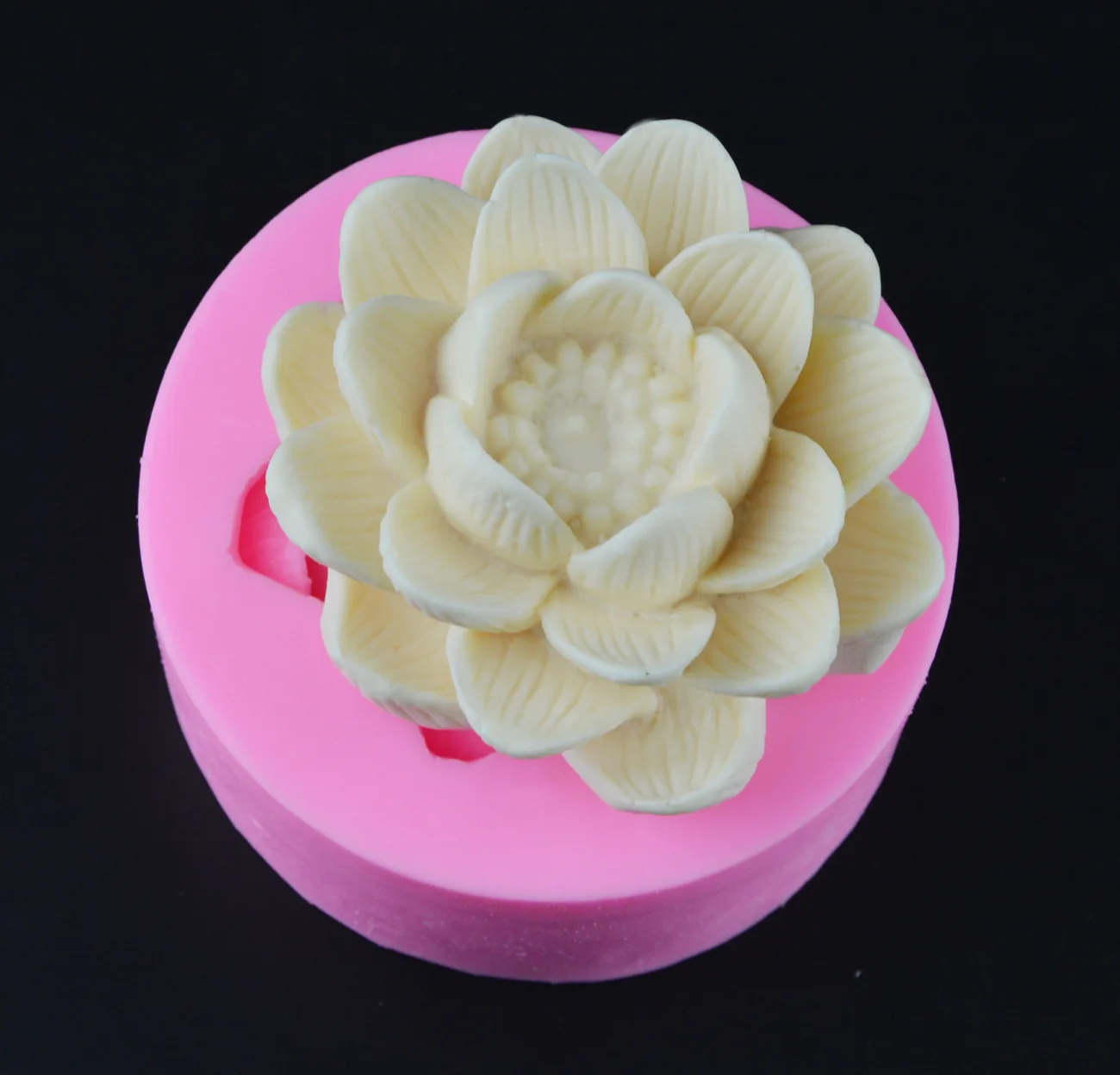 Цветок лотоса 3D Свеча фотоформа для торта форма вырезания соли E926|silicone fondant|molde