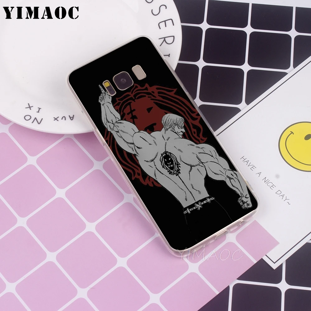 Мягкий ТПУ чехол YIMAOC Nanatsu no Taizai для Galaxy j3 j5 j6 j7 A5 2016 2017 A6 A9 2018 Note 8 9 S7 edge S8 S9 S10 Plus S10e |
