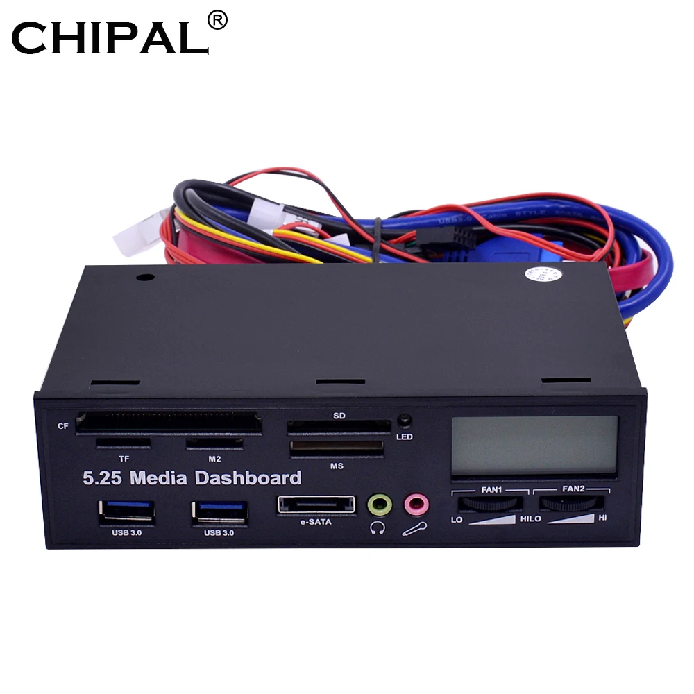 CHIPAL Многофункциональный USB 3 0 спереди Панель 5 25 &quotМедиа панель e SATA MS/CF/устройство