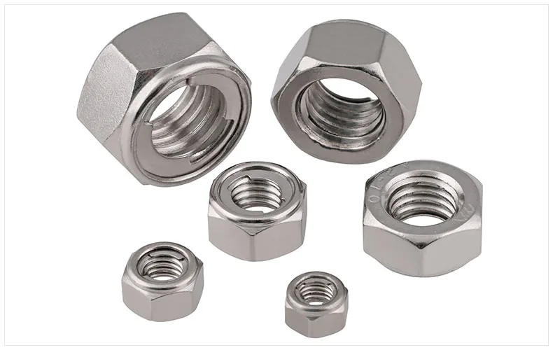 2-10pcs M3 M4 M5 M6 M8 M10 M12 Stainless Steel Lock Nut Self Locking Hex Nuts Insert Jam Stop |