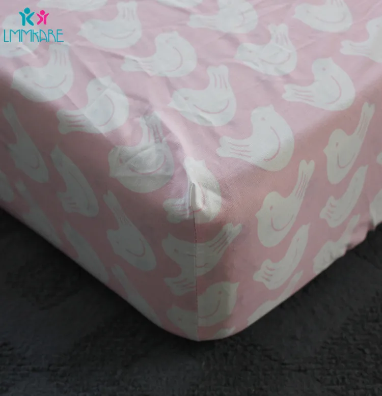 Fitted Sheet Хлопок кровать для новорожденных бамперы зеленый стерео вышивка мультфильм трава Warbler детское одеяло простыня и пододеяльник детские постельные принадлежности наборы - Цвет: Fitted Sheet