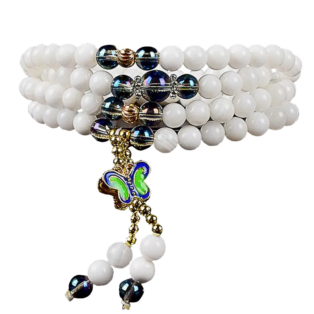 

feng Shui Stone necklace Rock Crystal Semi-Precious Stone W3464