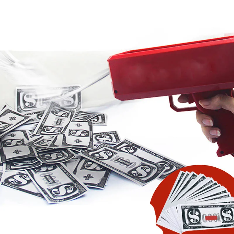 Новый пистолет для денег Make It Rain красная розовая игрушка рождественский подарок