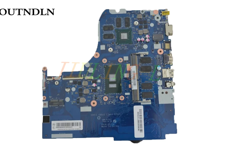 JOUTNDLN FOR Lenovo IdeaPad 510-ISK Laptop Motherboard i7-6500U CPU 940MX 4GB GPU NM-A751 5B20L37502 DDR4 | Компьютеры и офис