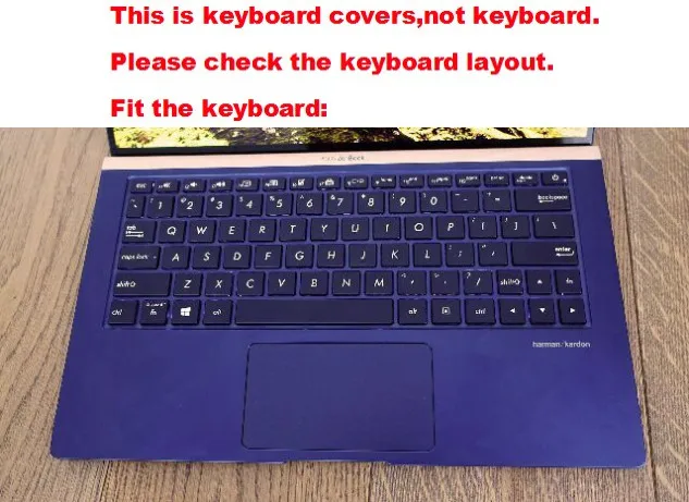 Прозрачный чехол клавиатура из ТПУ для ноутбука ASUS ZenBook 13 UX333FA UX333FN 3&quot|Чехлы