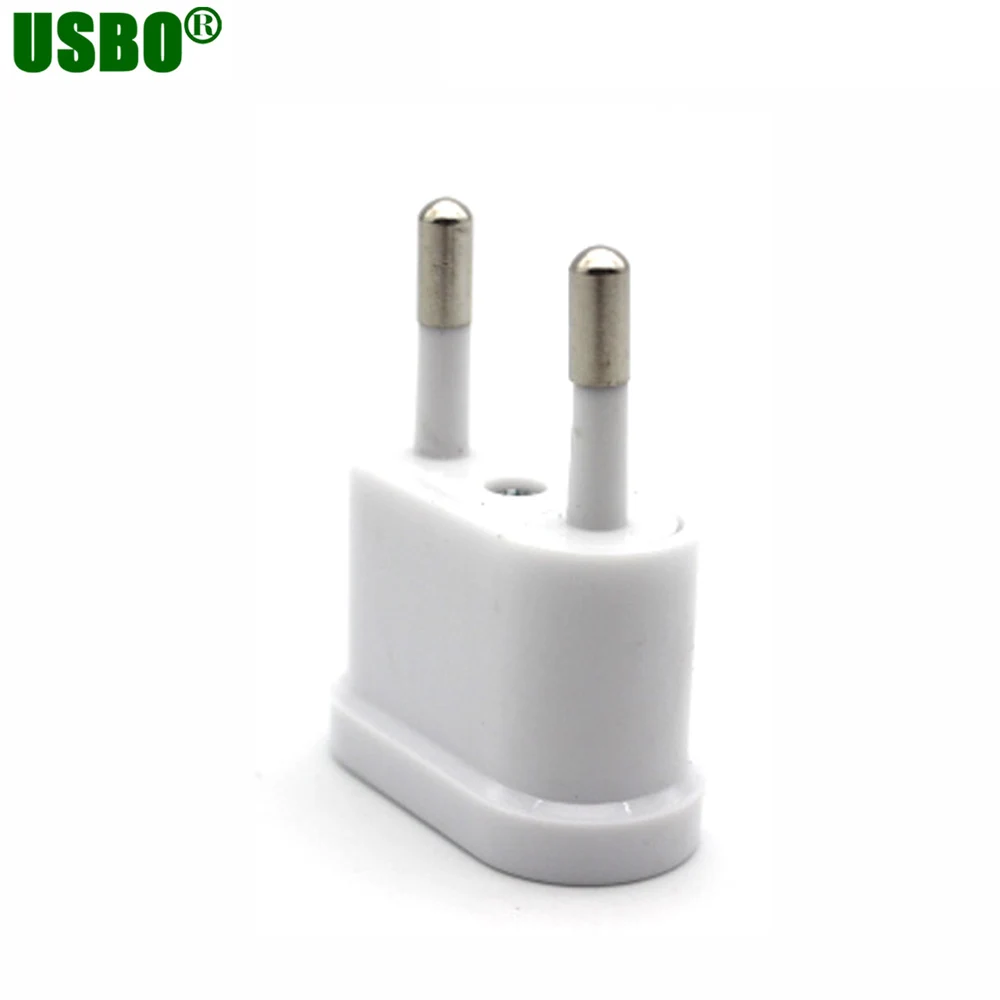 4.0MM EU Plug Белый 10A 250 В universal travel переходник Великобритания/США/AU/EU(4,0/4,8 мм) 2 контакты мини портативный адаптер питания преобразователя розетка - Цвет: 4.0MM EU Plug