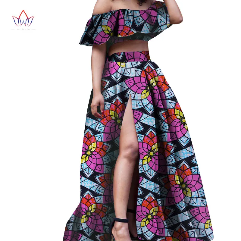 2019 африканская летняя юбка комплект модные сексуальные юбки Дашики Базен плюс