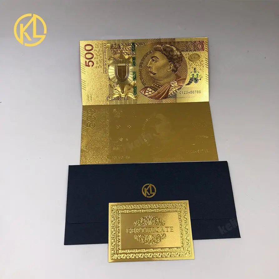 2 шт./компл. Польша золотые банкнот Злотые комплект зл 50 папа г-н Джон Пол II зл 50 PLN 500 для partriotism ремесла Коллекция - Цвет: PLN 500mixed3