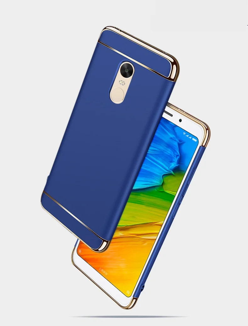 Чехол для Xiaomi Redmi 5 чехол Plus роскошный ТПУ Жесткий съемный 3 в 1 с позолотой