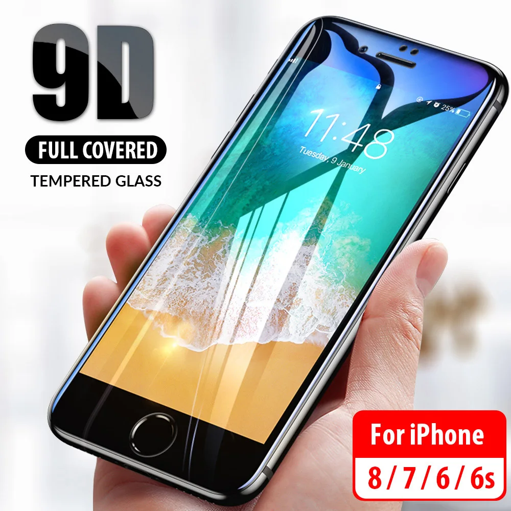 Изогнутое защитное стекло 9D для iPhone 11 X XS XR Pro Max 6 6S 7 8 Plus защита экрана закаленное