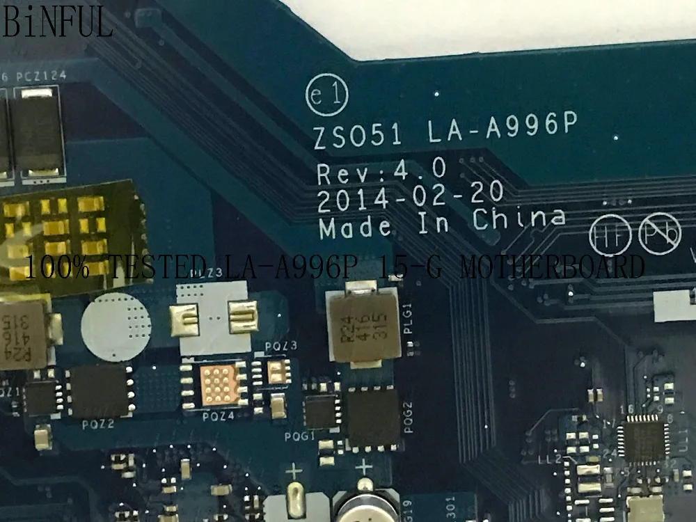 Быстрая доставка, материнская плата ZSO51 для ноутбука HP 15-G, модель 764260, модель 501, протестирована