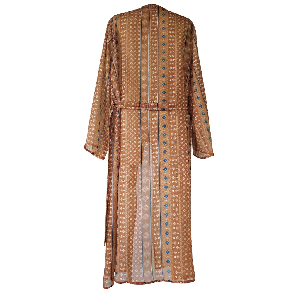 Размера плюс Летний стиль Для женщин кимоно 2018 Кардиган с длинным рукавом шифон