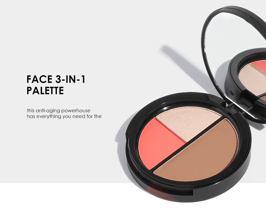 Хайлайтер focallure& Bronzer Палитра для лица блеск для контурного макияжа хайлайтер Румяна Палитра Профессиональные натуральные румяна палитра