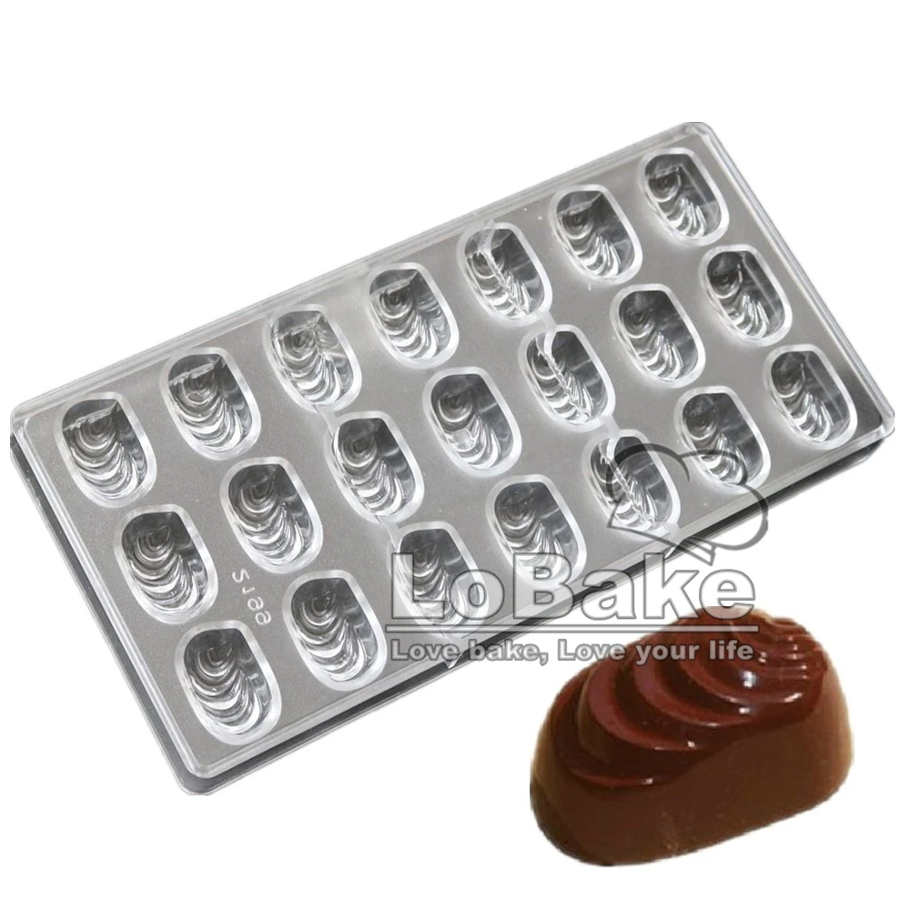 

New 24 cavities little retangle hillock shape chocolate mould PC Polycarbonate fondant candy molds baking DIY decorating tools