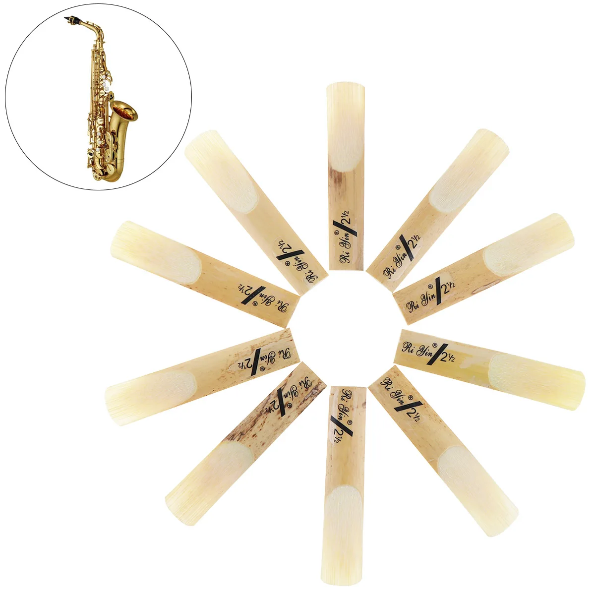 10 шт./лот Tenor bB Части саксофона Sax Bamboo Reeds 2 1/2 прочность 5 для саксофона|Детали и