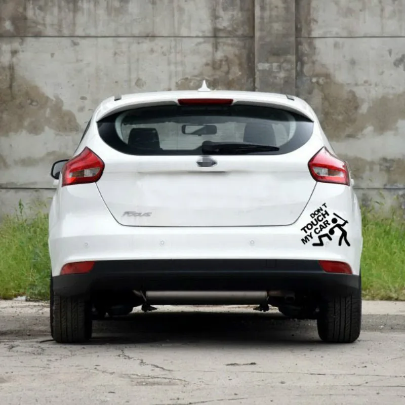 SLIVERYSEA предупреждающие виниловые наклейки на автомобиль Не прикасайтесь к моему