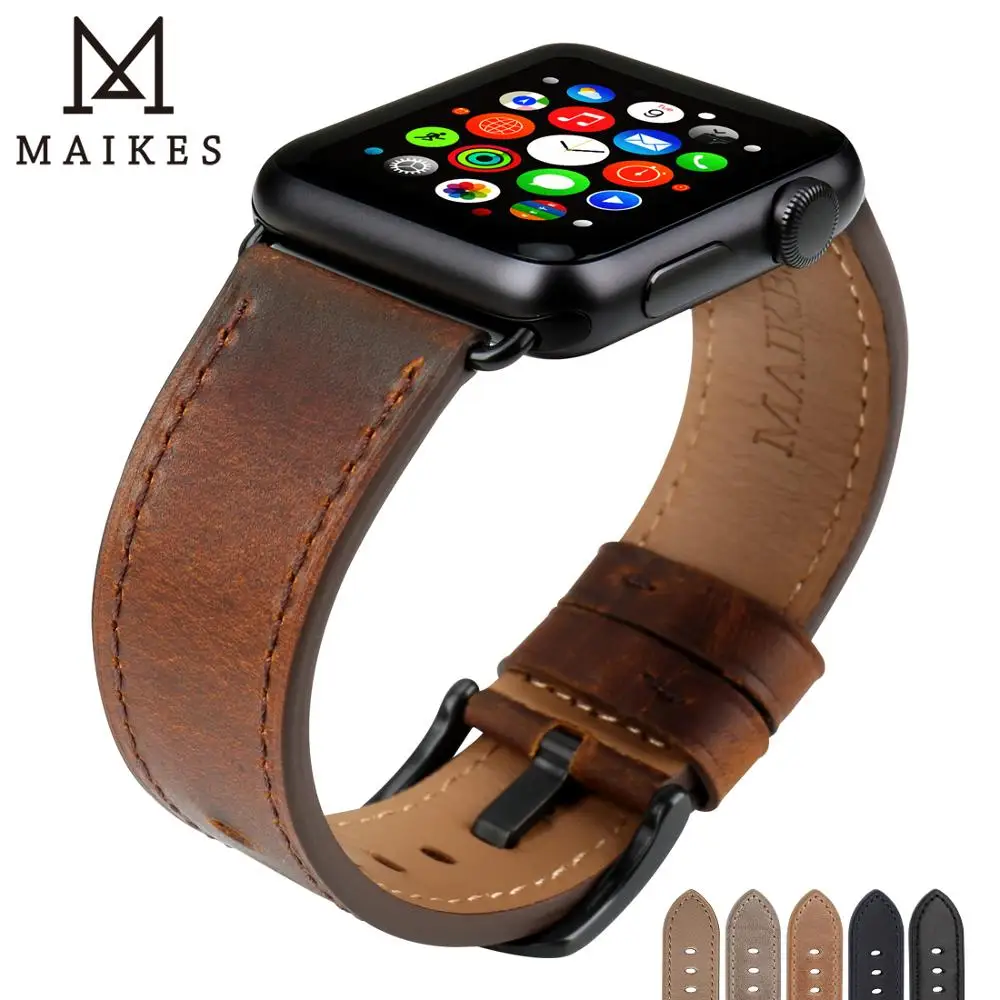 Ремешок из натуральной кожи для Apple Watch 38/40/42/44 мм | Наручные часы