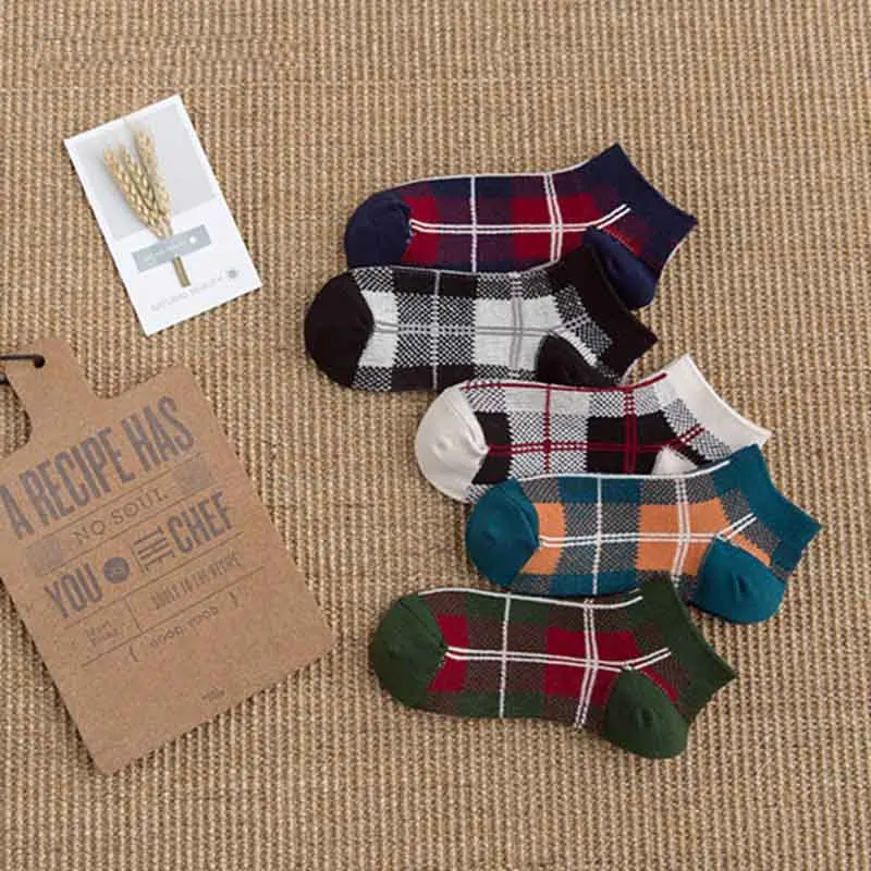 [COSPLACOOL] Повседневные носки в клетку национальном стиле ретро женские удобные