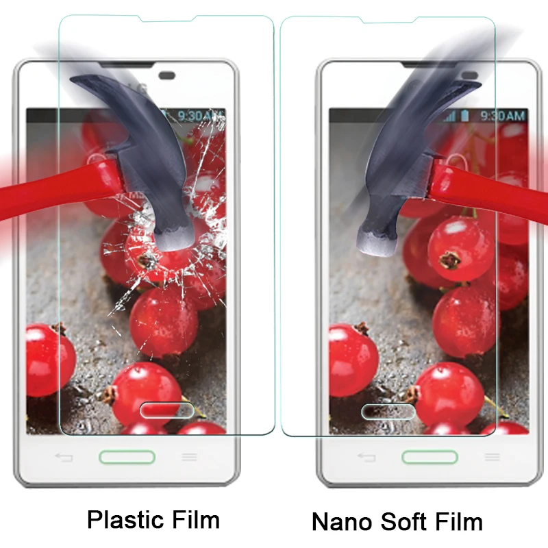 Explosion-proof Nano soft film For LG Optimus L5 II E460 Single Card 4.0&quot Anti-shatter screen protector Not Tempered Glass | Мобильные