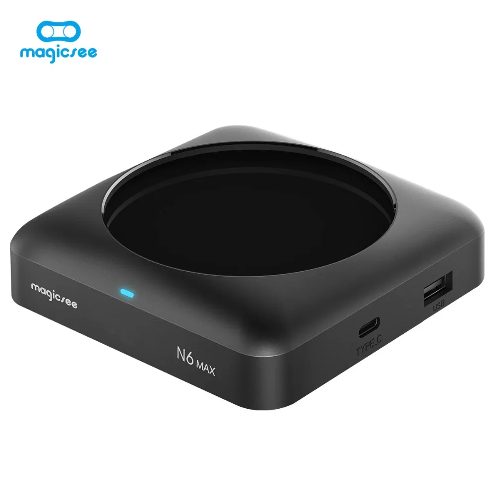 Magicsee N6 Max RK3399 Android 7 1 ТВ коробка 4 ГБ 32 Rom 2 + 5G Dual Wifi 1000M LAN Bluetooth Smart BOX 4K Декодер каналов