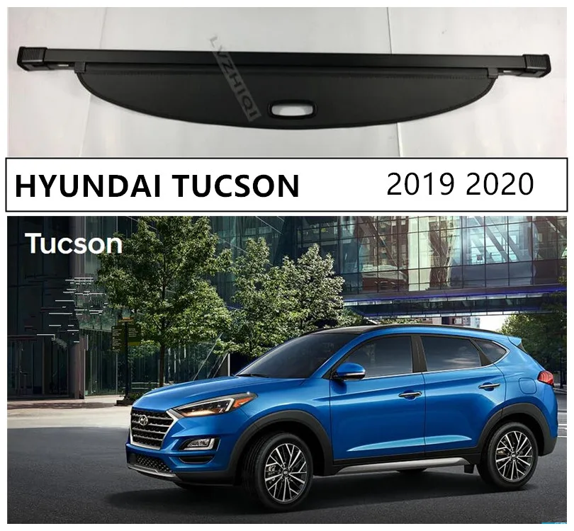 

Багажник заднего багажника для HYUNDAI Tucson 2019 2020 2021, высококачественный автомобильный защитный экран, аксессуары, черный, бежевый