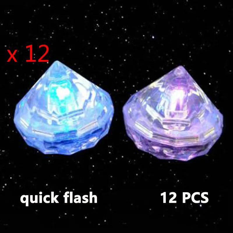 diamond A 12 PCS Мигающие кубики льда свет воды Активизированный люминесцентный светящийся блок Рождество Свадебная вечеринка украшения праздничного стола реквизит x12 шт/уп - Цвет: diamond A 12 PCS