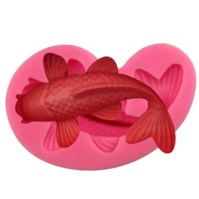 Silicone 3D Carp Form Soap Baking Mold Fondant Sugarcraft Chocolate Cake Pastry Decor Mould for Methods Decorating Tools | Дом и сад