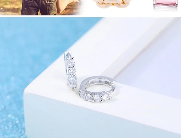 KITEAL лучшие серьги для друзей женщин Циркон в один ряд 12 мм * 3 маленький обруч AAA