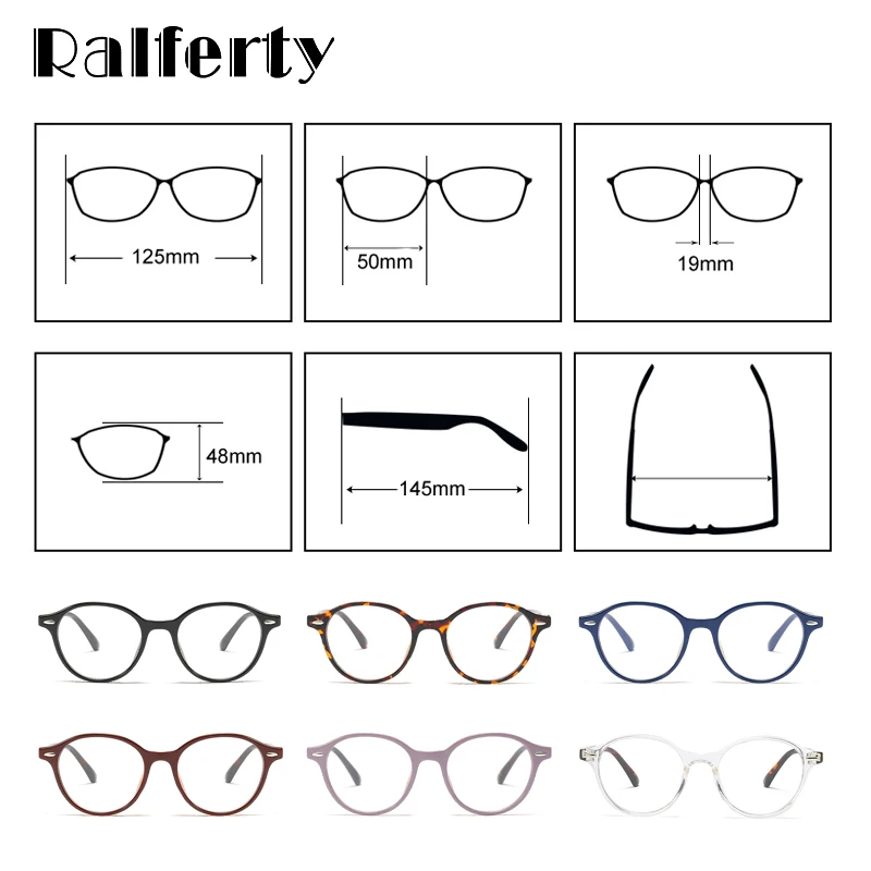 Ralferty 2019 ретро круглая оправа для очков женские прозрачные очки украшенные