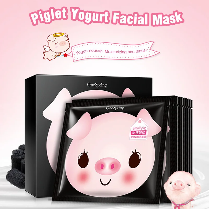 10 шт. Один Весна Пятачок йогурт Уход за кожей лица маска увлажняющая для