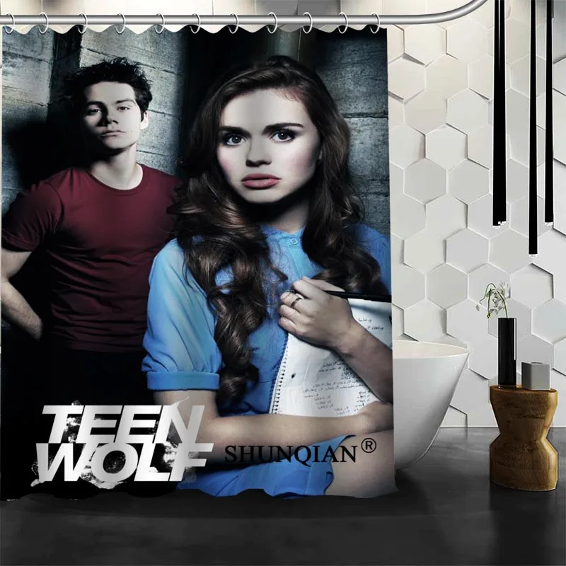Штора для душа Shunqian Teen Wolf с 3D принтом 12 крючков ванной комнаты Высококачественная