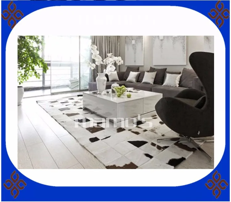 

free shipping 100% natural genuine cowhide carpet from the shining