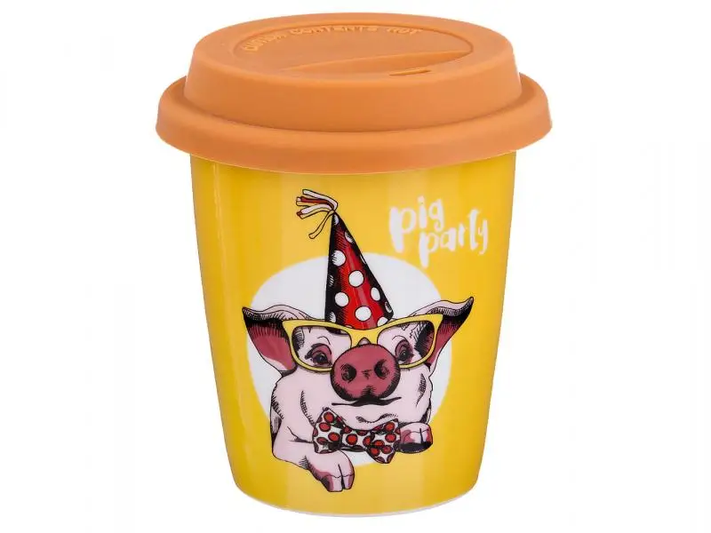 Кружка Lefard Pig party 300 мл с крышкой|Кружки| |