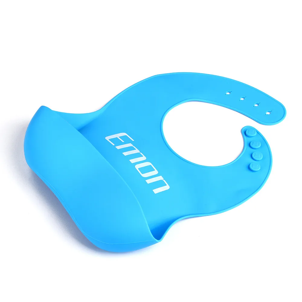 Baby Silicone Bibs Waterproof Plastic Adjustable Children's Feeding Reusable Bib for Babies Kids Baby Stuff Accessories