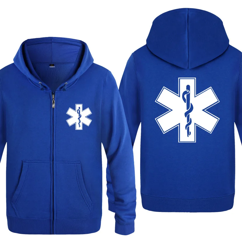 blue hoodie 14 Мужские толстовки на молнии EMT с принтом скорой помощи, мужская толстовка с капюшоном, брендовая флисовая мужская куртка с длинным рукавом, толстовка Moletom Sudaderas - Цвет: blue hoodie 14