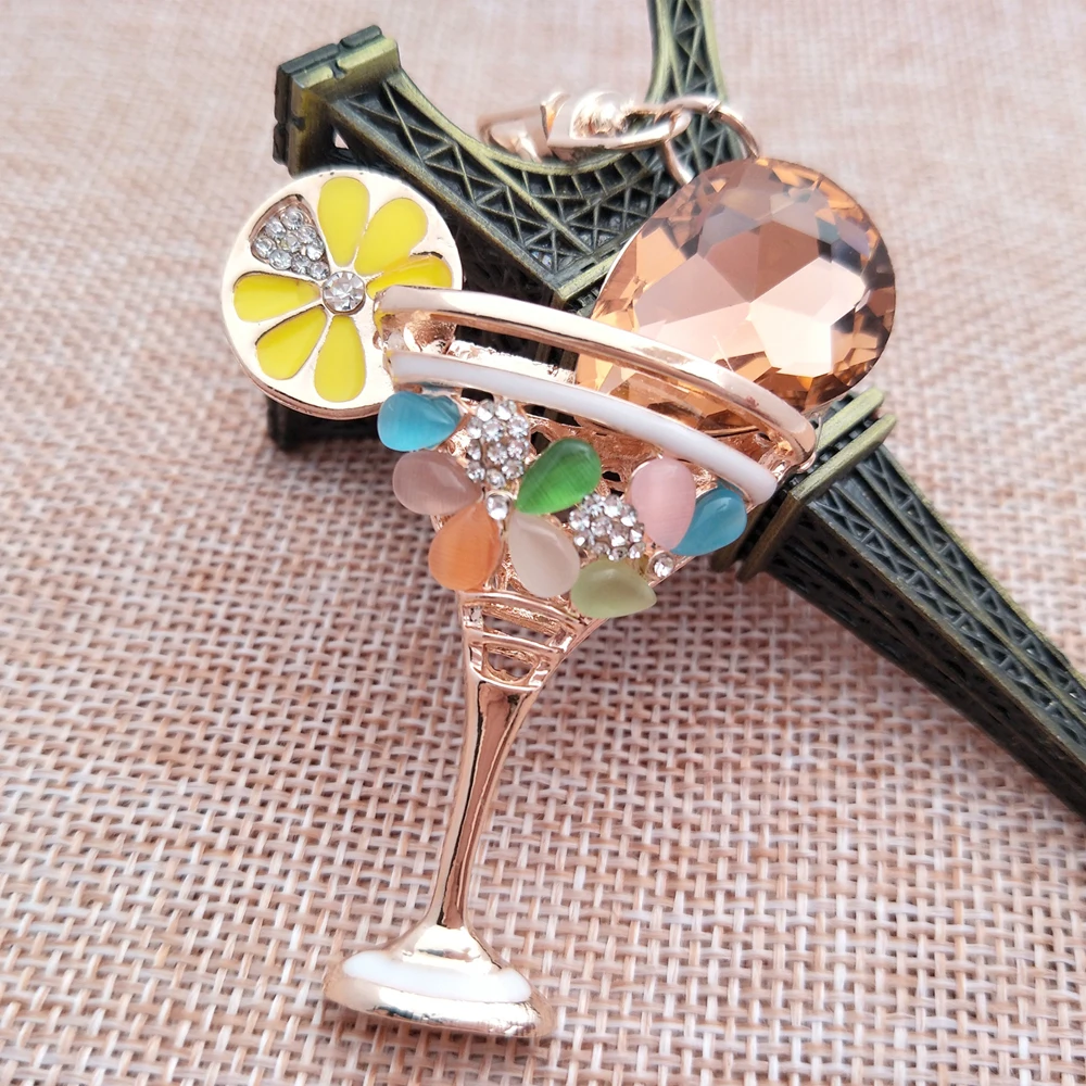 Брелок для ключей женский с кристаллами в виде капли воды 6 5x4 5 см | Украшения и