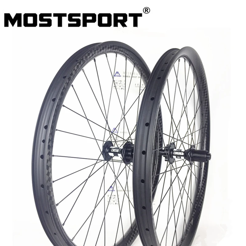 MOSTSPORT 27.5er/650B Asymmetric MTB Tubeless Carbon Wheels DT SWISS 350 Hubs Thru Axle 110*15/148*12 Boost | Спорт и развлечения