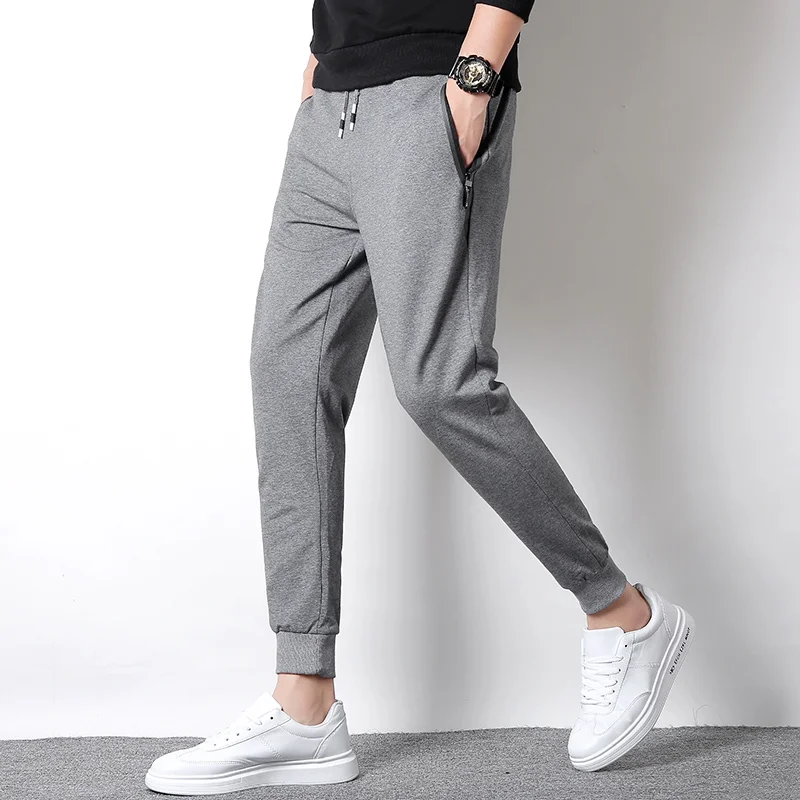 

2018 New Autumn Winter Men's Sweatpants Elastic Waist Joggers Pants Cotton Sweatpant For Men Casual Trousers