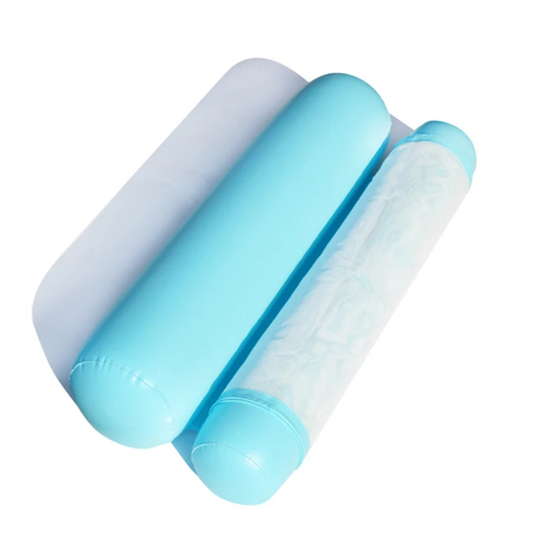Light blue Складной шезлонг Плавающий надувной воды игрушки для плавания для детей взрослых бассейн плоты надувные игрушки подарок детские игрушки - Цвет: Light blue