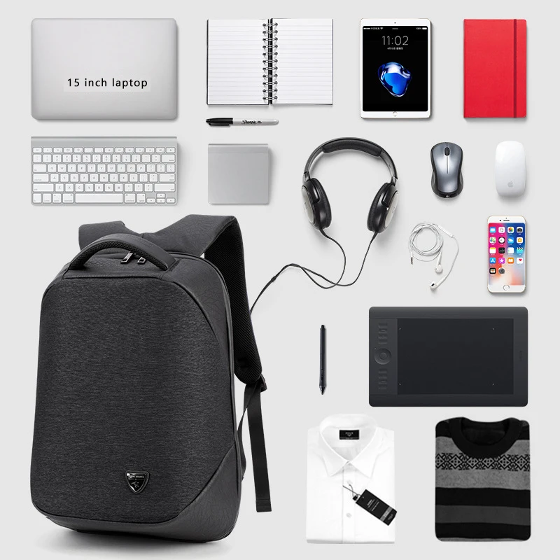 Рюкзак мужской для ноутбука 15 дюймов водонепроницаемый | Багаж и сумки