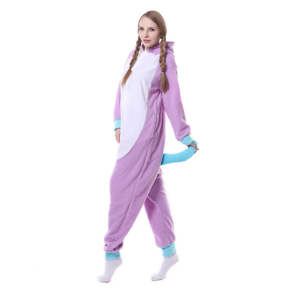Adult Purple Unicorn Onesie Cosplay Costume Pajamas Sleepwear For Women Men