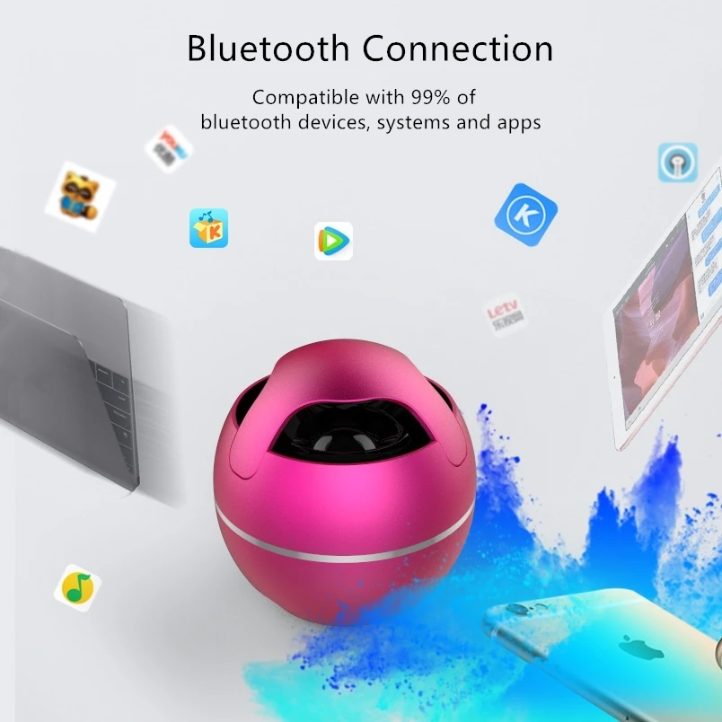 YPAY F33 Bluetooth динамик мини беспроводной громкий трещины светодиодный TF USB Сабвуфер s