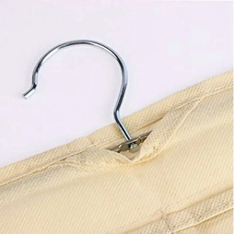 

Hanging Jewelry Organizers 80 Pockets Non-Woven Dual Sides Wall Hanging Closet Accessory Jewelry Holder Organizer Folding Trav