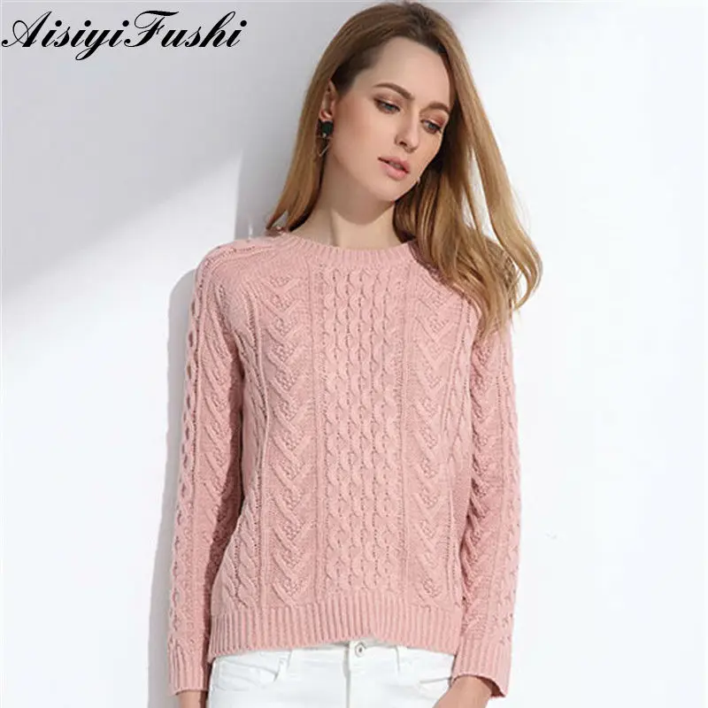 Warm Womens Ribbed Sweater Female Women Jumpers Winter Woman Light Pink Knitting Pullovers Mujer Invierno Fashion 2020 | Женская одежда