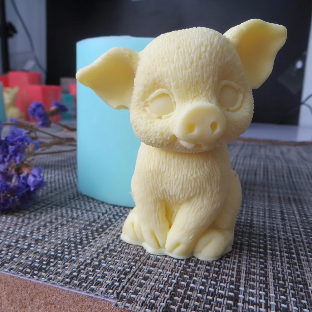 3d силиконовая форма для свиней шоколада мусса формы торта свечи ароматический